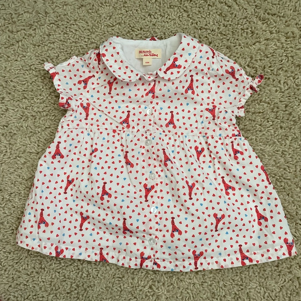 Cute little lobster top 18m